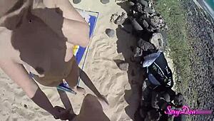 Sexydeas Tanned Beach Ass Shakes in POV Doggystyle Cumshot