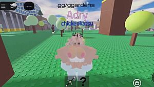 threesome orgy with roblox girl's big tits bouncing on monster cocks and huge asses!