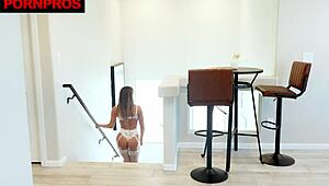 big cock slams davina davis after her hot lingerie strip. she rides hard! 🔥💦