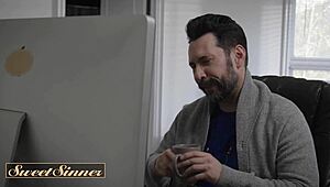 lovers feel deep passion exploring bodies fucking wildly across messy bed