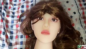 playing around at home with my realistic sex doll companion