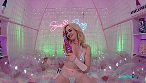 hot tiny blonde teen's tight pussy rides massive horny cock deep