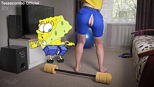 i- i can't believe spongebob ripped pants gym parody got so athletic and teasing wild