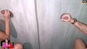 stepdaughter meets strangers through gloryhole mysteriously