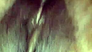 dirty hairy pussy maid slut pees in thong panties indoors