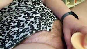 bbw voyeur reveals her dildo toy surprise up close