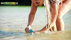 blondie soaks wet from burning california desire