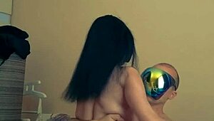 beautiful milf wife rides in stockings