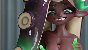 marina grips cock tight between her heaving tits for titfuck