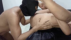 Drilling skinny maniac's tight hole with massive cock shaking her narrow ass