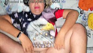 garage latina blonde clit punished with intense sex pounding