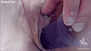 She teases with dildo in bathtub saving best orgasm for last