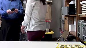 shoplifter alex moore fingered then fucked by huge monster cock in cfnm store bust