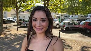 Beautiful Latina Brunette Dances Under Desk For Nightclub Waitress Job