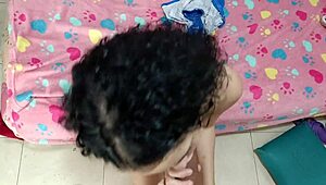 Stepsis deepthroats my cock then I pound her pussy cum on face amateur