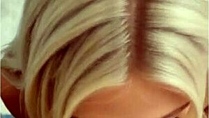 Perky platinum blonde deepthroats cum facials compilation!