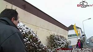 Curvy bbw german milf picked up street for fat tits public fuck 📹💦