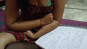 India's curvy college teacher overflows with lust fingering student wildly