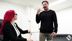 sexy secretary jasmine james spanks co-worker's cock then rides sloppy 😏💦