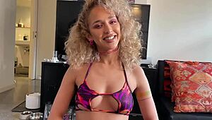 tall brunette and petite blonde's sloppy double blowjob party gets wild