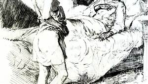 vintage erotic cartoons from retro antique days tease with naughty drawn fantasies