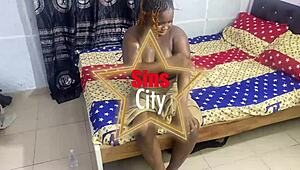 Madam Pounds Ebony House-Help's Big Tits In Doggy POV With Massive Black Cock