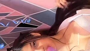 college girl rocks her dildo hard in secret play