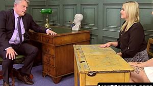 Principal's cock gets double sucked by stepmom charlie rae and gigi patsy