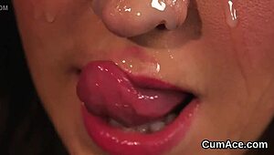 i take every drop of cum on my face and swallow it all down