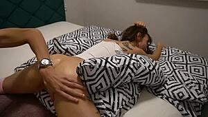 watch this cute 18yo girlfriend try her first hardcore anal with her amateur couple friend