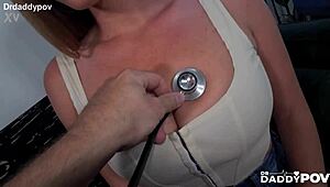 tattooed annie king rides doctor cock doggystyle then takes facial cumshot in hospital