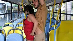 Whoa student gets groped and fucked hard on public bus 😱🍑🔥