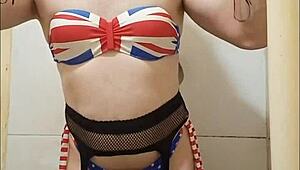 Curvy Shemale Prostitute In Bikini Thong Shakes Huge Ass Lingerie Panties Crossdressing Tease