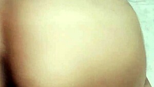 stepsister's tight asshole stretched wide filled with hot cum during rough desi doggystyle pounding