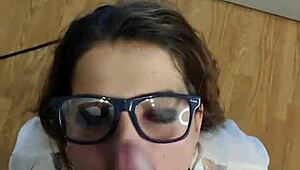 fucked teacher then blasted cum all over glasses