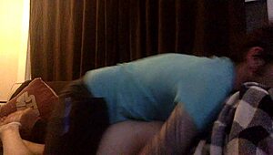 Milf teen couple fingers tits and licks big ass on sofa