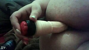 feels so good sarah link stuffs anal toys deep in homemade