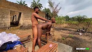 What hidden thrills await in this steamy outdoor creampie adventure?