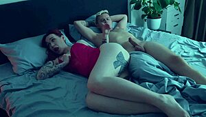 stepmom gets wild riding me hard in hotel bed! 😈💦