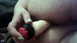 feels so good sarah link stuffs anal toys deep in homemade