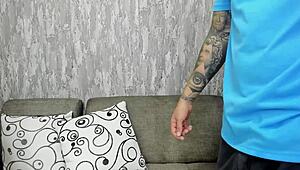 Fucking stepmom's throat deep with fingers till she gags hard outdoors