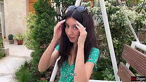 skinny czech teen loses the game and walks public streets with huge facial cum covering her cute face