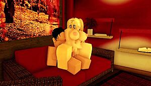 cute roblox girl teases with her curves begging for that creampie fill-up