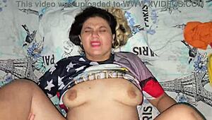 garage latina blonde clit punished with intense sex pounding