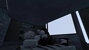 White femboy gags on monster BBC like obedient shemale slut