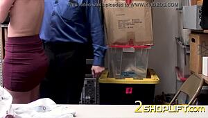 shoplifter alex moore fingered then fucked by huge monster cock in cfnm store bust