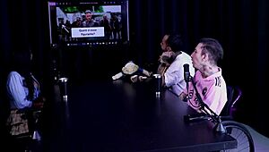 Morena alice vasconcelos strips sheer red showing huge tits after bisexual booze confession