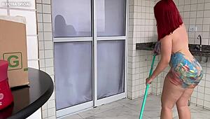 hey check out this big-ass brazilian maid i hired she twerks her booty so hot for me