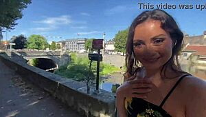 Beautiful Latina Brunette Dances Under Desk For Nightclub Waitress Job