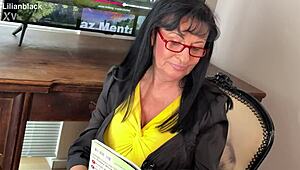 Mature BBW Brunette Shakes Huge Saggy Natural Tits and Hairy Wet Pussy with Dildo in Relaxed Outdoor Solo